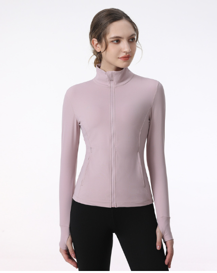 Chaqueta Deportiva con Cremallera y Mangas Largas para Mujeres, Ideal para Yoga y Correr