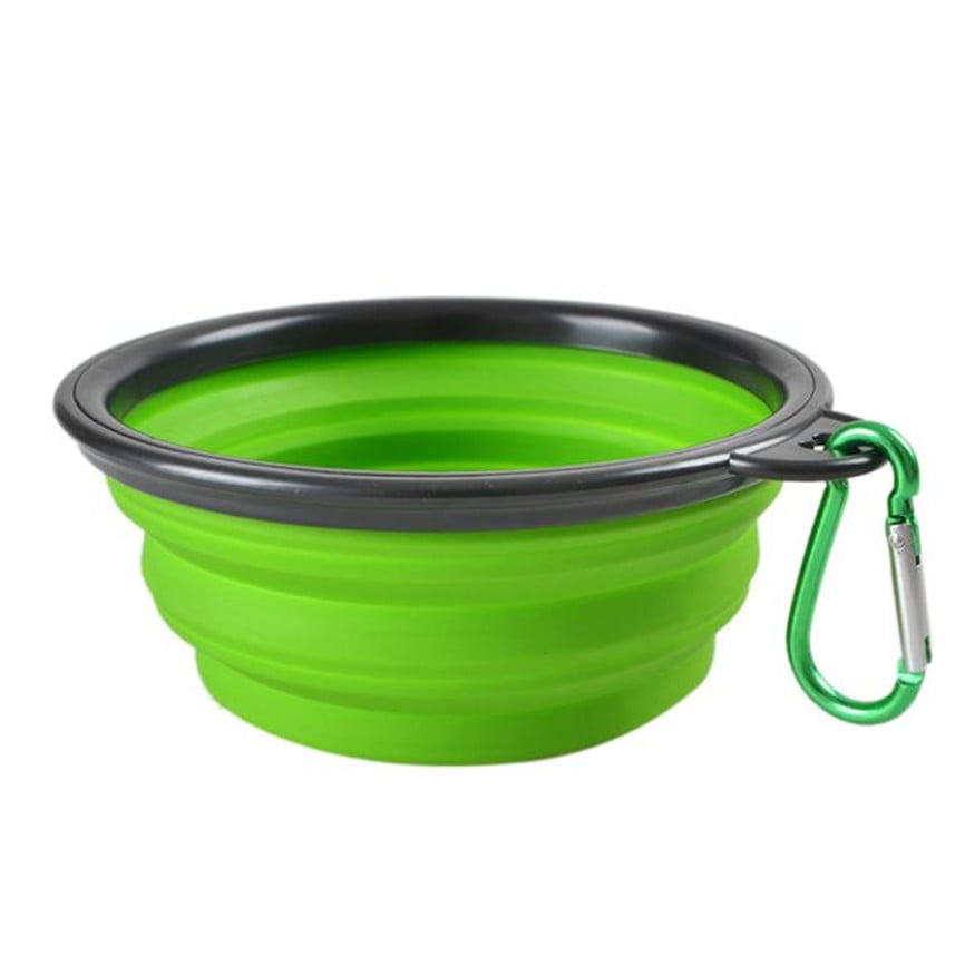 Comedero plegable de silicona para perros