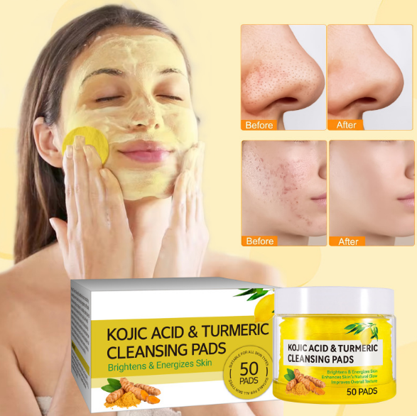 Toallita iluminadora de cúrcuma y ácido kójico