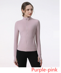 Chaqueta Deportiva con Cremallera y Mangas Largas para Mujeres, Ideal para Yoga y Correr